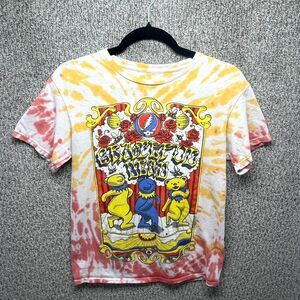 Grateful Dead Spiral Bears Honey Bee T Shirt‎ Mens S Multicolor Dye Tie Graphic
